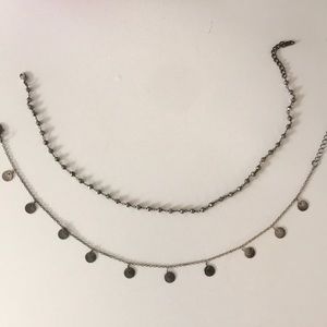 Silver/gunmetal chokers